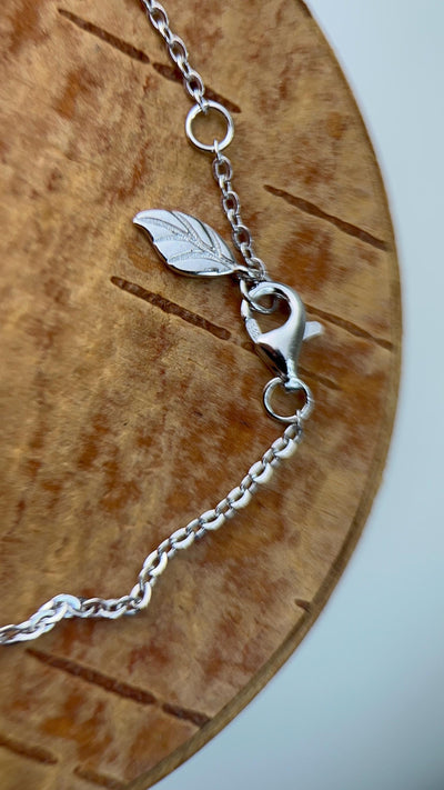 Sterling Blue Leaf Bracelet