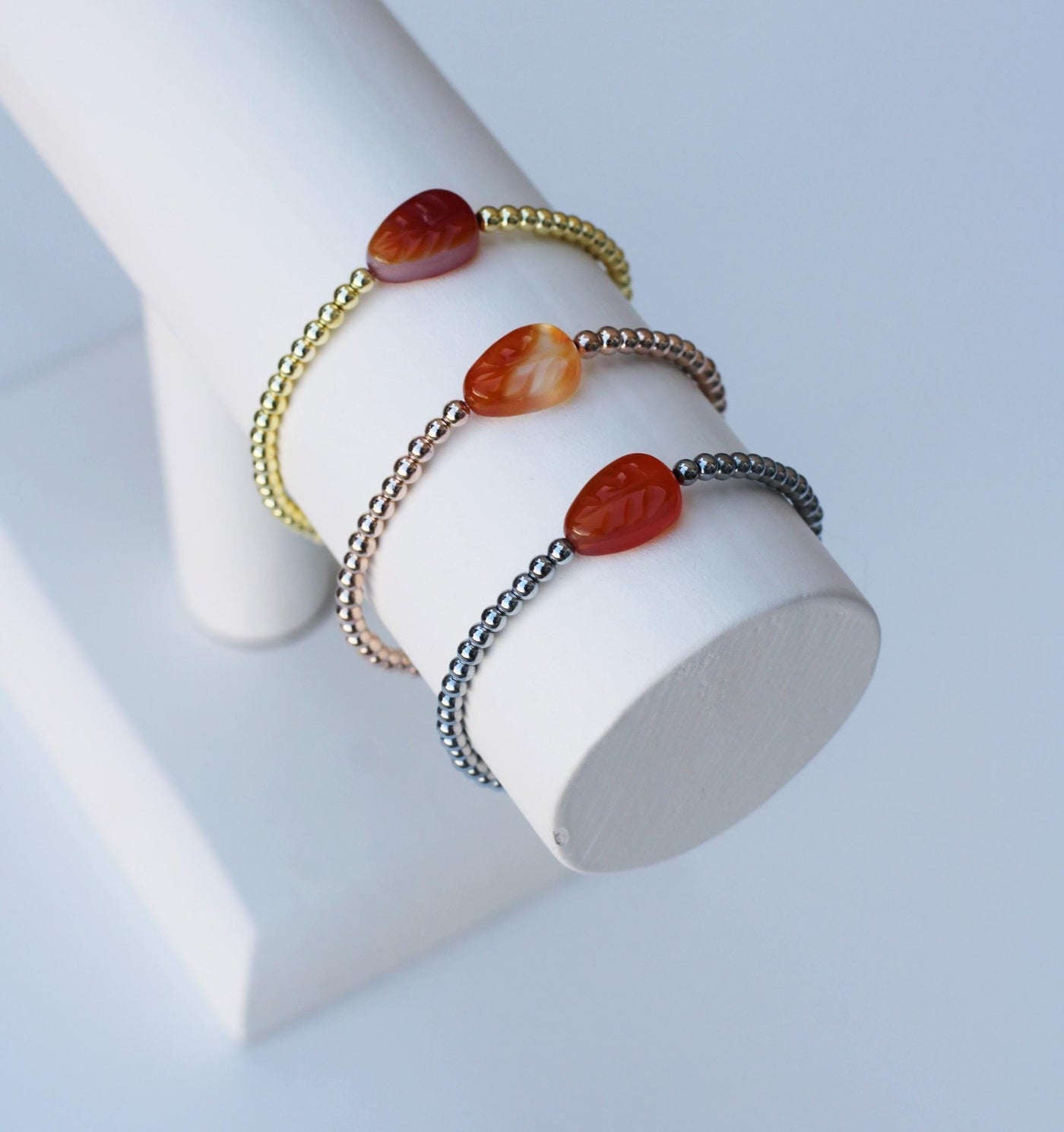 Autumn Leaf Fall Bead Bracelet