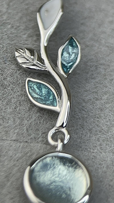 Sterling Blue Leaf Bracelet