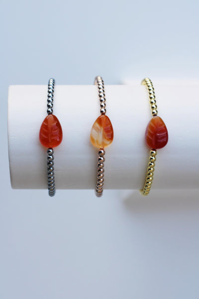 Autumn Leaf Fall Bead Bracelet