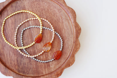 Autumn Leaf Fall Bead Bracelet