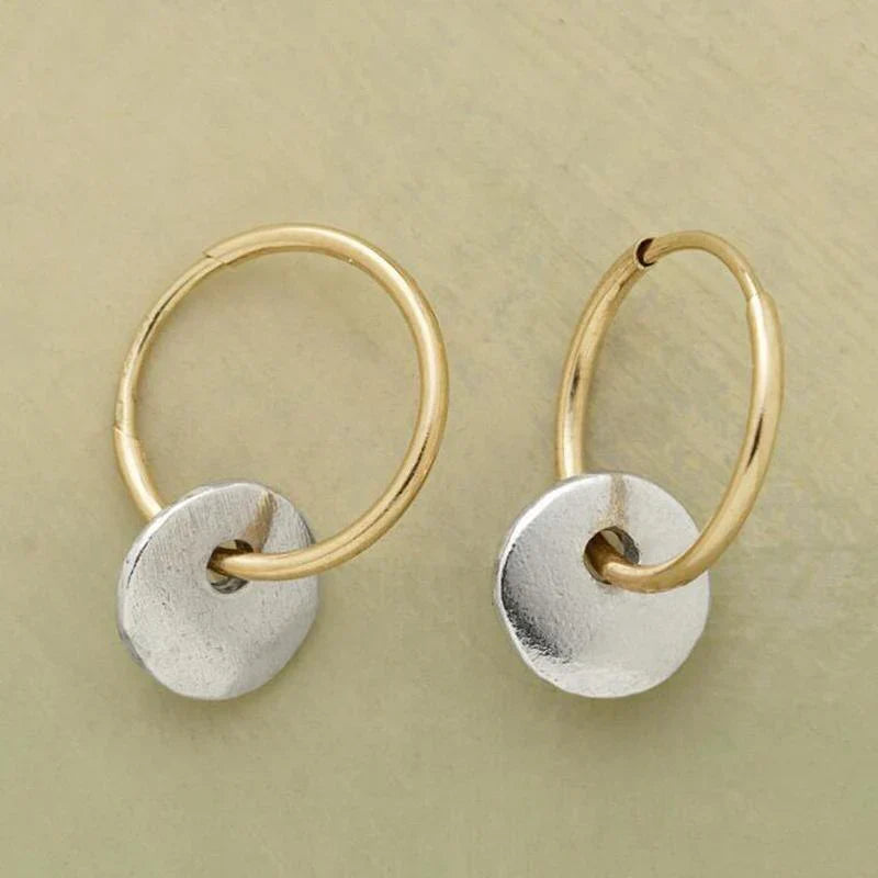 Exquisite Gold Plated Hoops and Silver Plated Earrings | Mixed Gold 16k