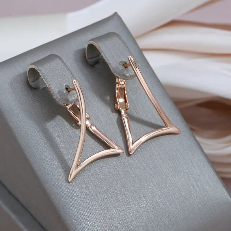 Gold-plated Earrings in Irregular Shape