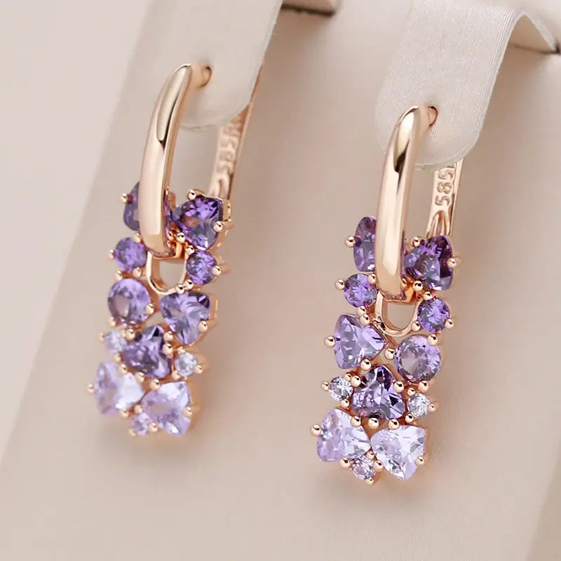 Elegant Purple Earrings