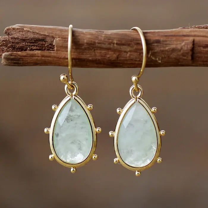 Vintage Moonstone Earrings in Gold