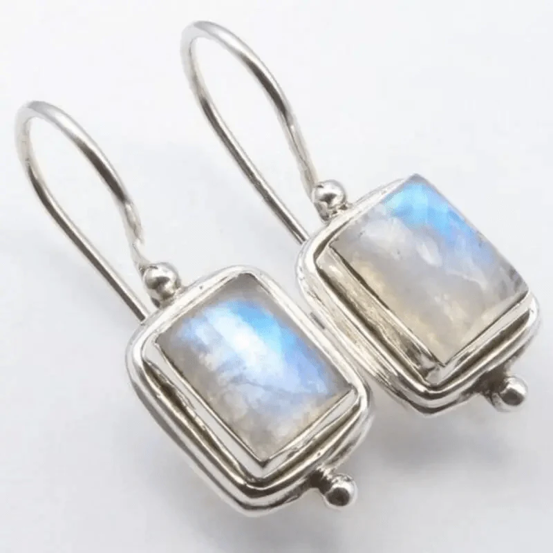 Lustre - Square Moonstone Earrings