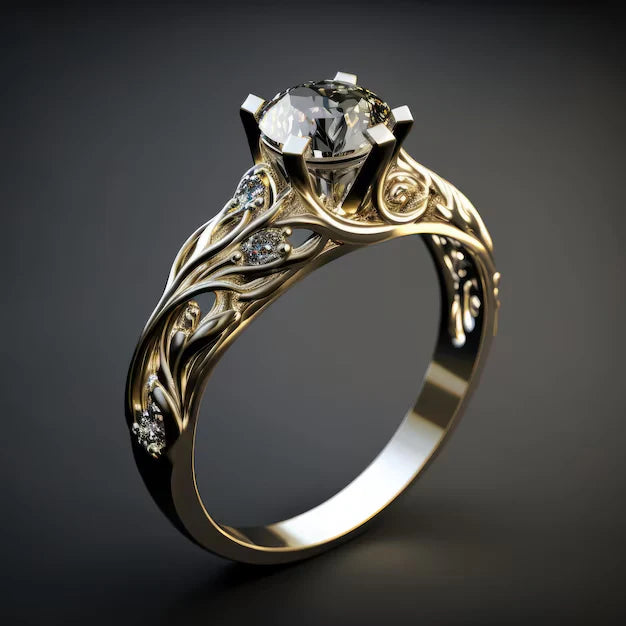 Exquisite Exotic Zirconia Ring | Gold 18k