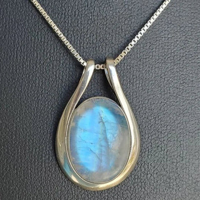 Antique White Opal Necklace | White Gold 14k