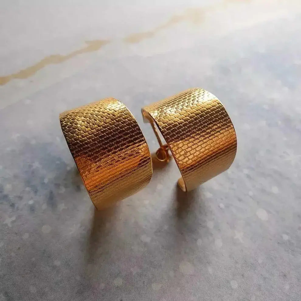 Vintage Golden Basket Earrings