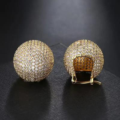 Shiny Basket Earrings | Gold 16k