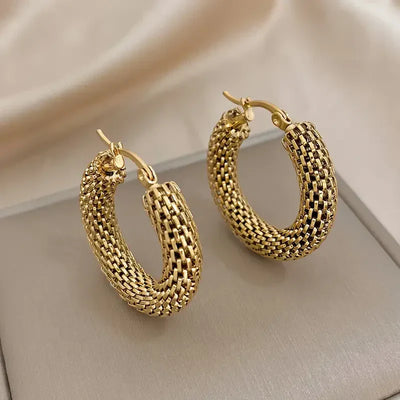 Golden Tide Hoop Earrings | Gold 18k