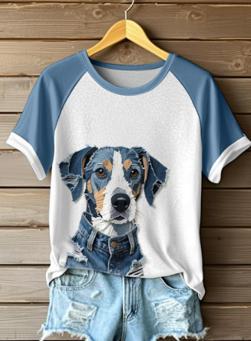 Zoe – Dog & Cat Love Print Tee