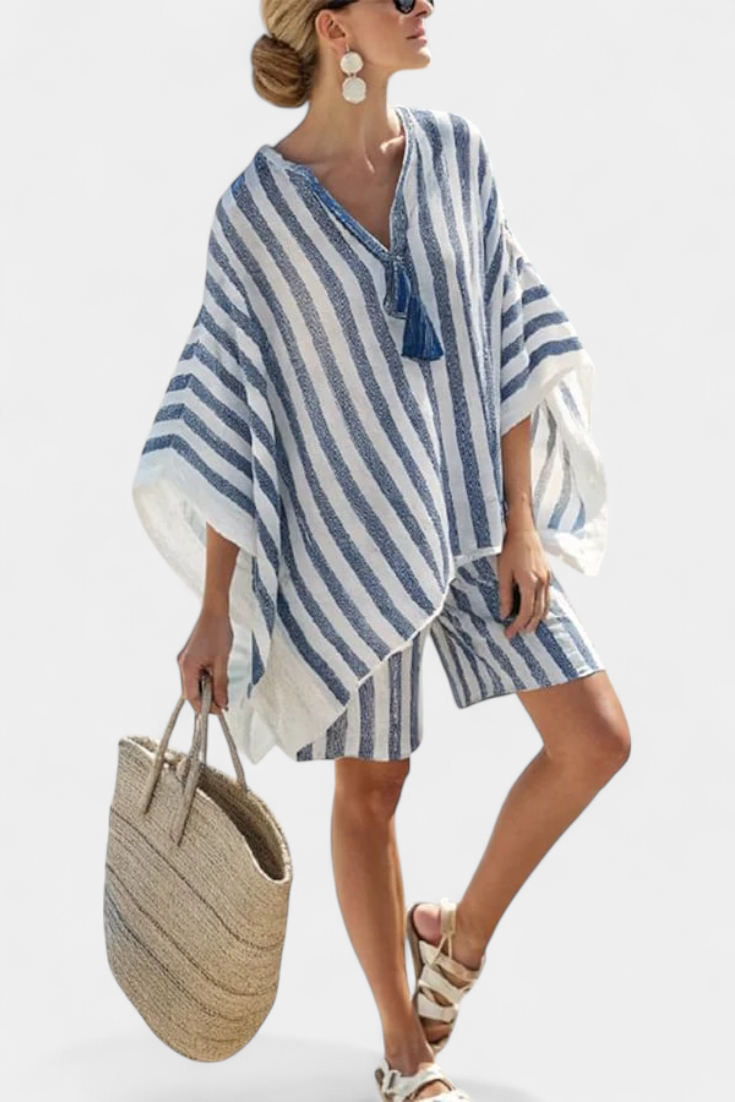 Nancy | Striped Oversize Set with Shorts