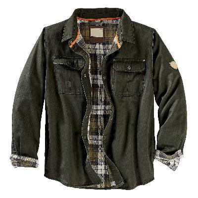 Men’s Trucker Jacket – Structured Fit – Water-Resistant – Flannel Lined – Button Front