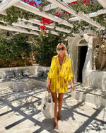 Vera - Puff Sleeve Ombre Print Mini Dress