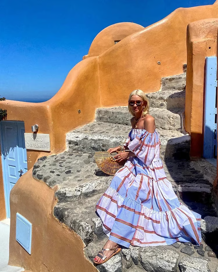 Fallon - Luxury Mexican Floral Print Maxi Dress