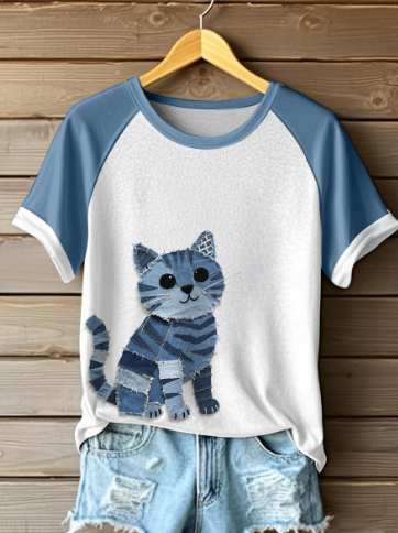 Zoe – Dog & Cat Love Print Tee