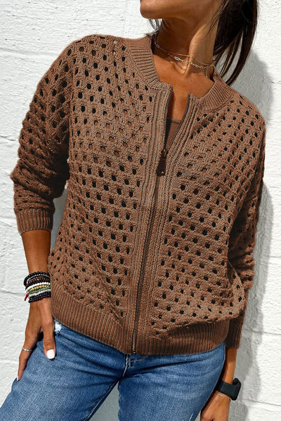 Elayne™ | Stylish Knit Zipper Jacket