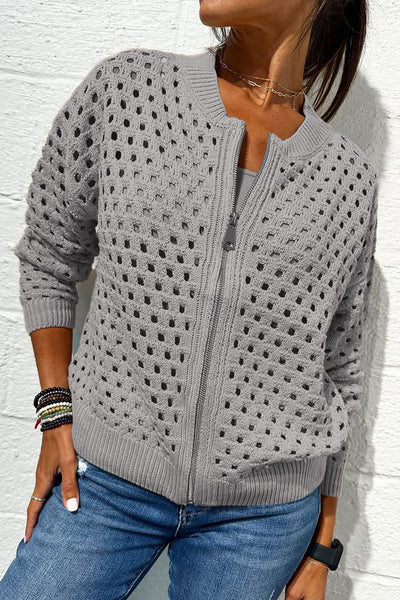 Elayne™ | Stylish Knit Zipper Jacket