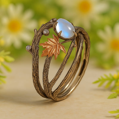 Lunar Glow Moonstone Ring
