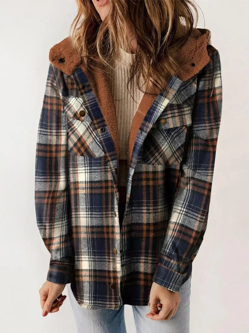 MARLOWE | COZY PLAID FLEECE-LINED JACKET