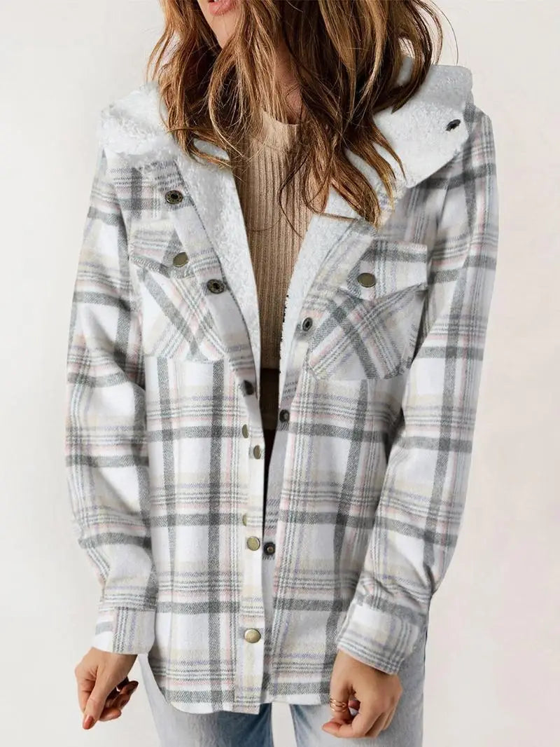 MARLOWE | COZY PLAID FLEECE-LINED JACKET