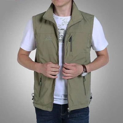 Men’s Bodywarmer – Straight Fit – Lightweight Breathable – High Collar – Zippered Pockets