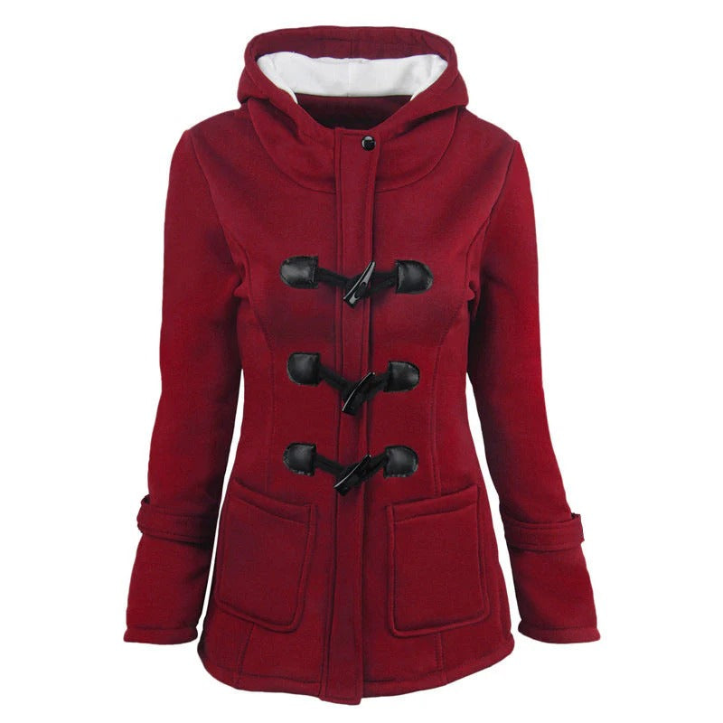 Women’s Hooded Jacket – Structured Fit – Cotton Blend – Vintage Toggle – Hip Length