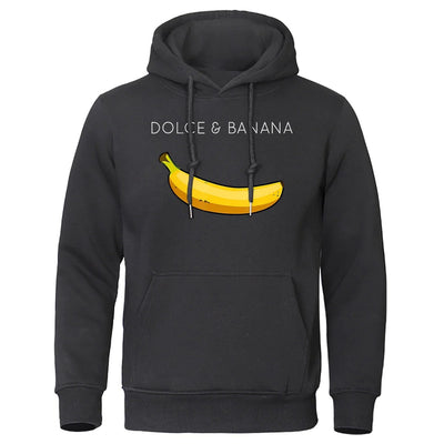 Men’s Hoodie – Relaxed Fit – Cotton Blend – Long Sleeve – Funny Banana Graphic