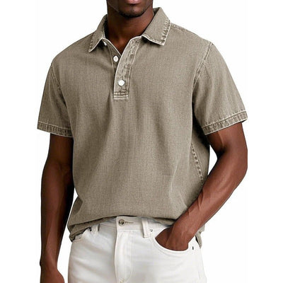 Men’s Polo Shirt – Cotton Blend – Relaxed Fit – Short Sleeve Casual Wear