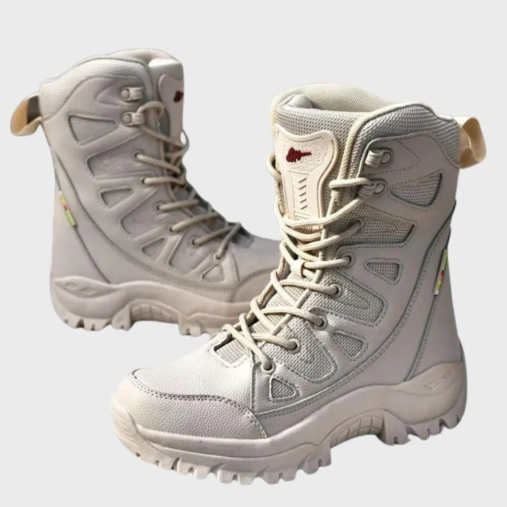 Women’s Hiking Boots – High Top – Leather Mesh – Reinforced Toe – Ankle Support