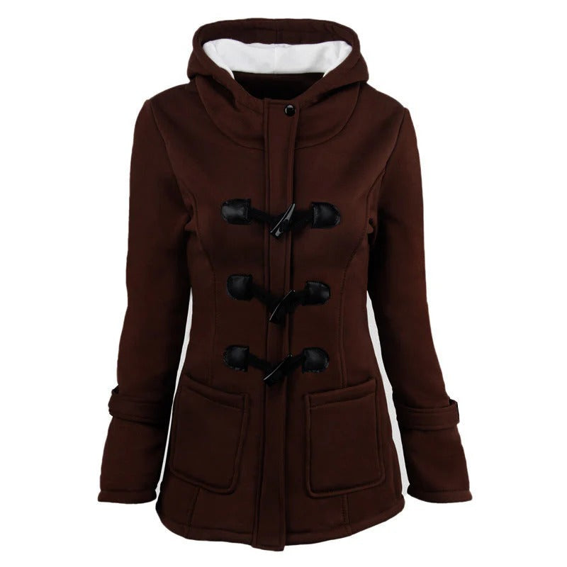 Women’s Hooded Jacket – Structured Fit – Cotton Blend – Vintage Toggle – Hip Length