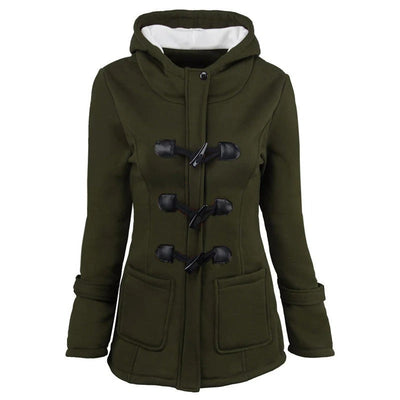Women’s Hooded Jacket – Structured Fit – Cotton Blend – Vintage Toggle – Hip Length