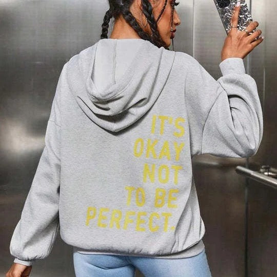 Women’s Hoodie – Oversized Fit – Cotton Blend – Long Sleeve – Statement Back Print