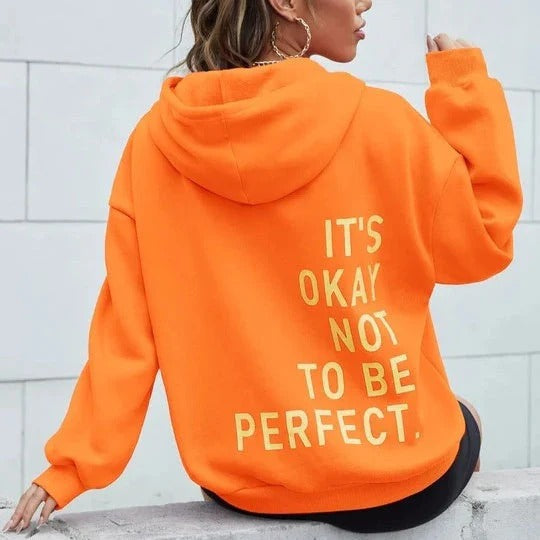 Women’s Hoodie – Oversized Fit – Cotton Blend – Long Sleeve – Statement Back Print