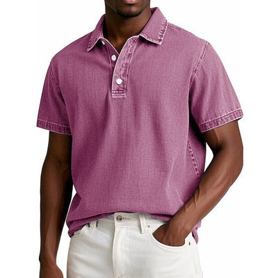 Men’s Polo Shirt – Cotton Blend – Relaxed Fit – Short Sleeve Casual Wear