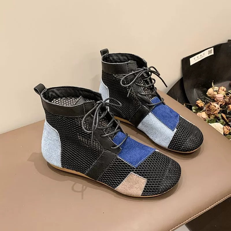 Patch Mesh Comfort Boots