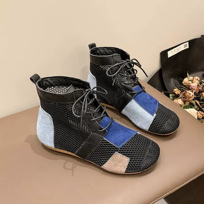 Patch Mesh Comfort Boots