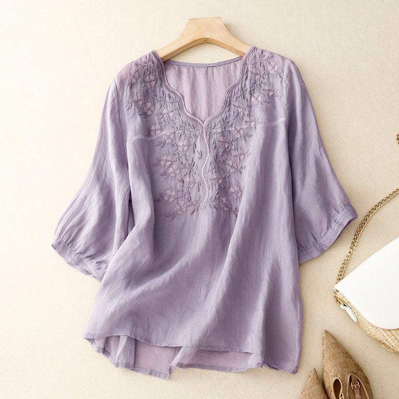 CHARLOTTE LINEN BLOUSE