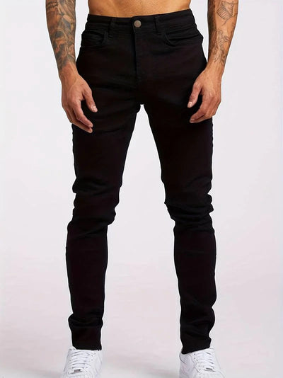 Men's Slim Fit Jeans – Stretch Denim – Classic 5-Pocket – Full Length Casual Wear