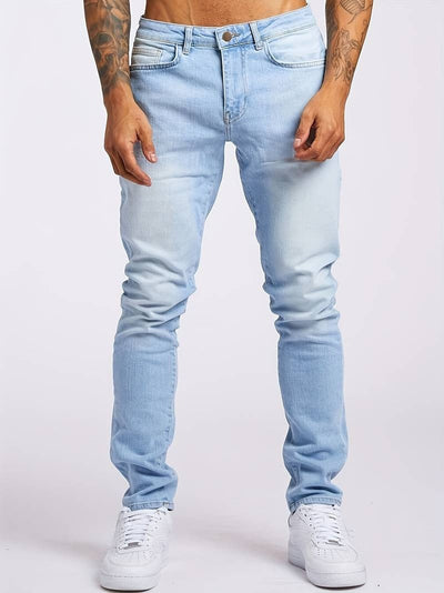 Men's Slim Fit Jeans – Stretch Denim – Classic 5-Pocket – Full Length Casual Wear