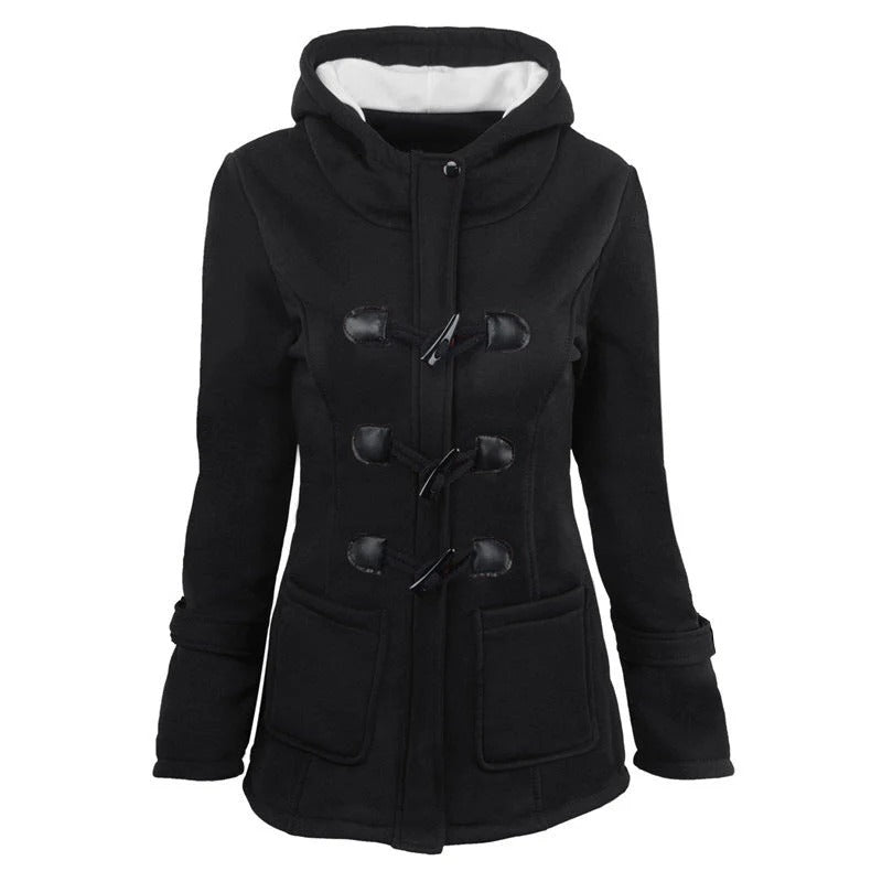 Women’s Hooded Jacket – Structured Fit – Cotton Blend – Vintage Toggle – Hip Length
