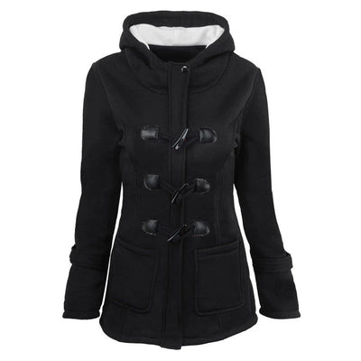 Women’s Hooded Jacket – Structured Fit – Cotton Blend – Vintage Toggle – Hip Length