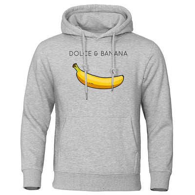 Men’s Hoodie – Relaxed Fit – Cotton Blend – Long Sleeve – Funny Banana Graphic