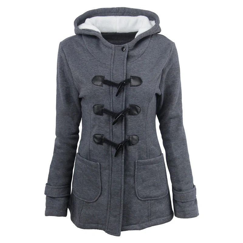 Women’s Hooded Jacket – Structured Fit – Cotton Blend – Vintage Toggle – Hip Length
