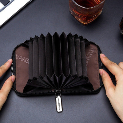 Vinthentic BULLCAPTAIN Compact RFID Leather Card Holder