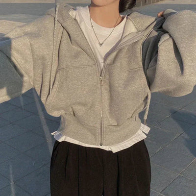 Women’s Hoodie – Oversized Fit – Fleece Feel – Zip Up – Kangaroo Pocket – Casual Style
