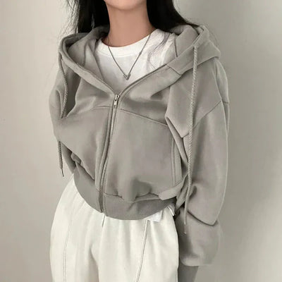 Women’s Hoodie – Oversized Fit – Fleece Feel – Zip Up – Kangaroo Pocket – Casual Style