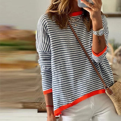 Inès Lavigne – Timeless Stripe Sweater with Accent Hem