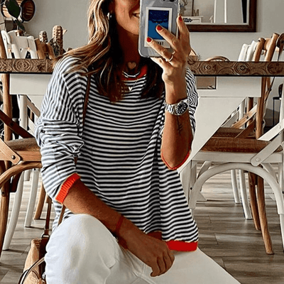 Inès Lavigne – Timeless Stripe Sweater with Accent Hem